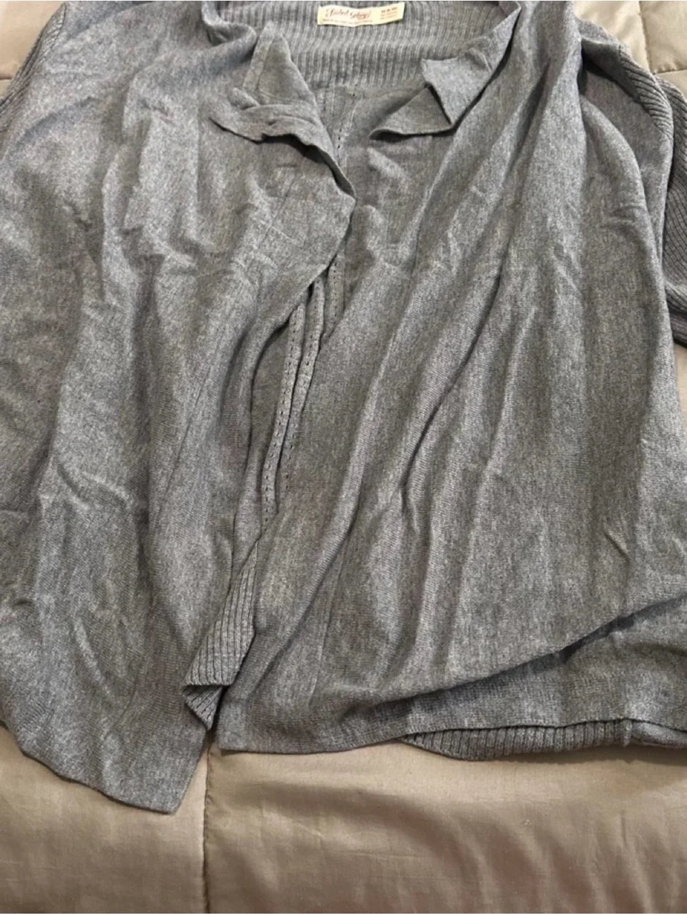 Faded Glory Gray Men's Lightweight Cardigan Sweater